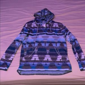 multi color blue sweatshirt